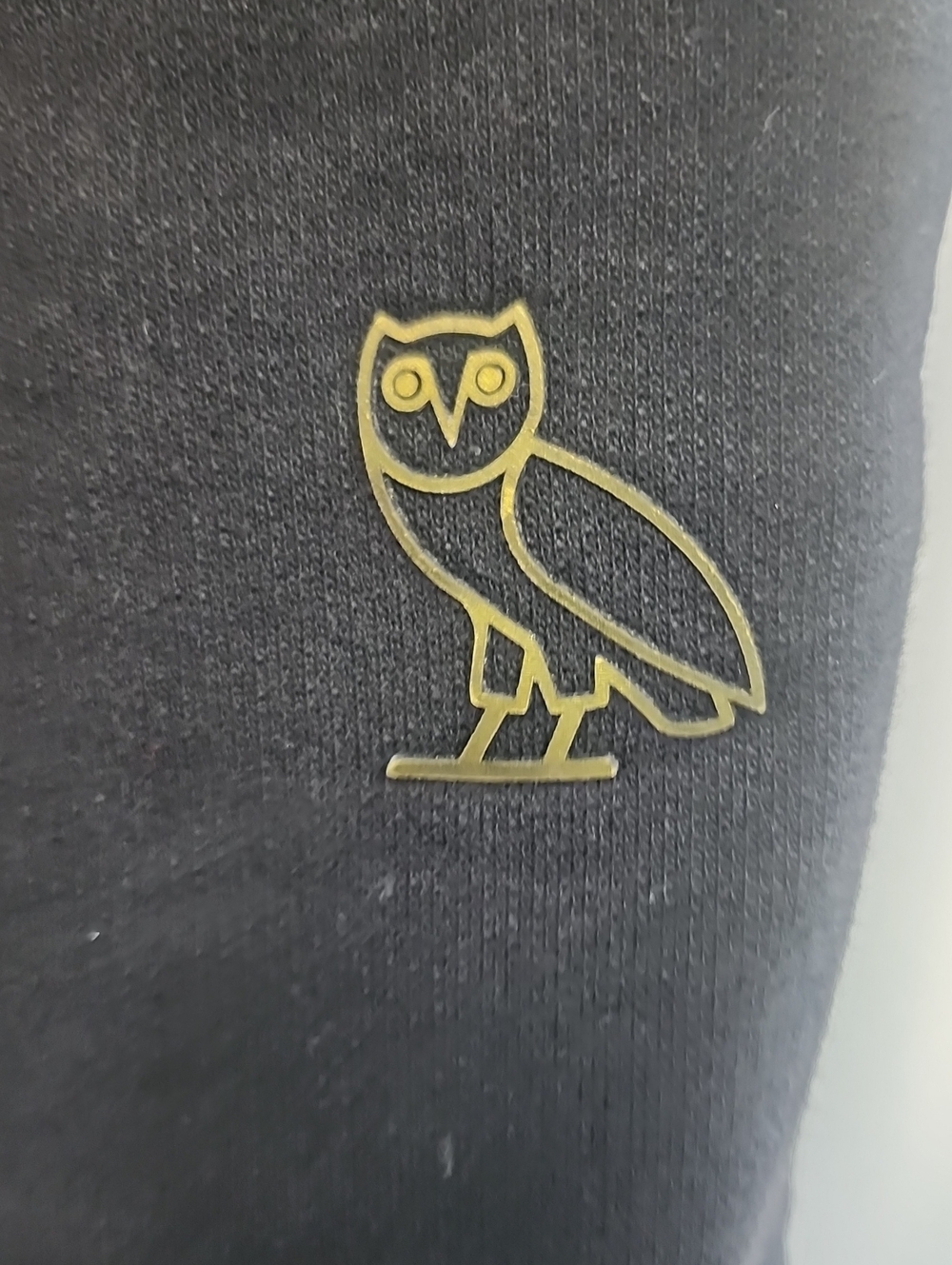 OVO Black joggers with Gold Owl Logo